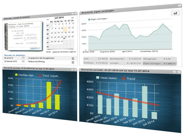 Pfinking geeft je een overzicht over het hele financiële plaatje.